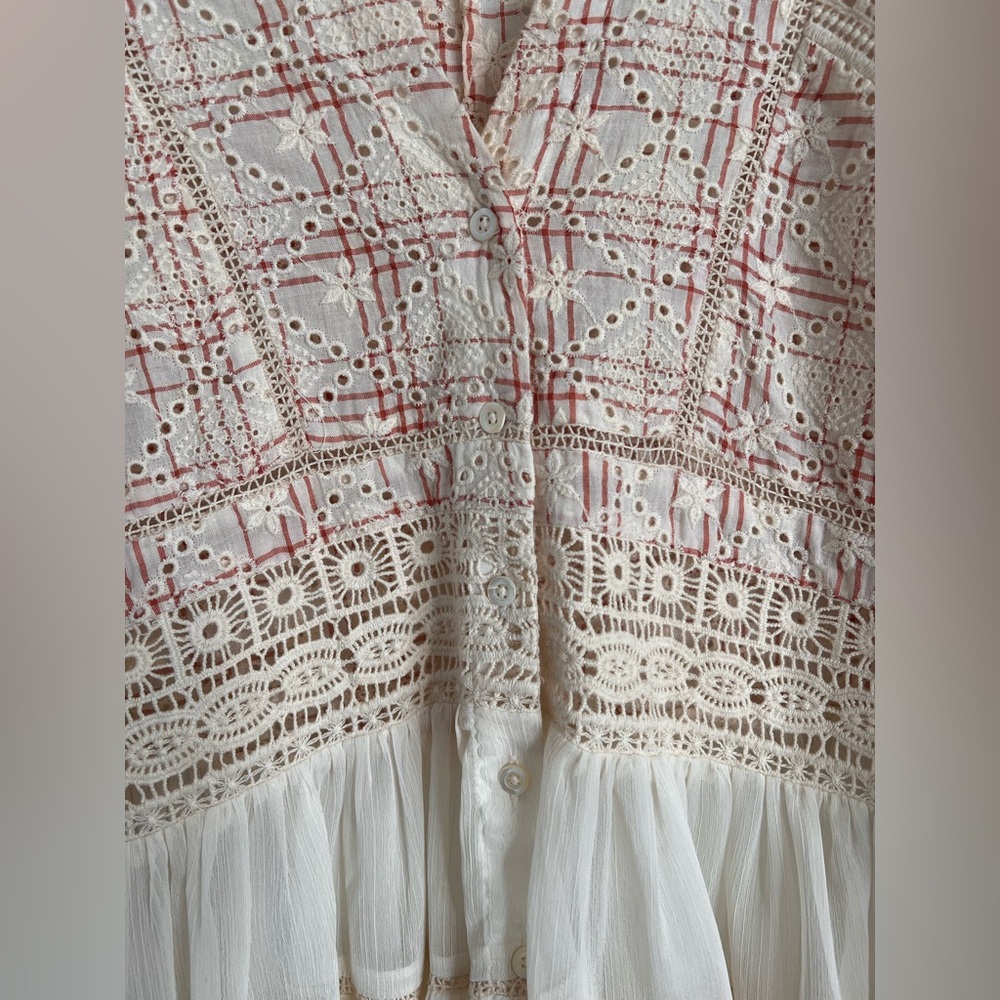 Lace Boho Anthropologie Blouse - Picture 4 of 12